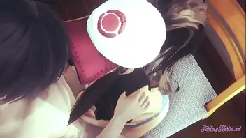 Pokemon hentai hilda blowjob and boobjob uncensored japanese asian manga anime game porn