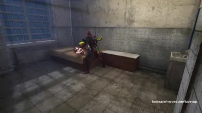 Deadpool and rogue getting naughty in the bedroom