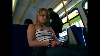 Candid tram angel