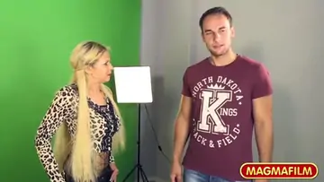 German casting for a blonde milf