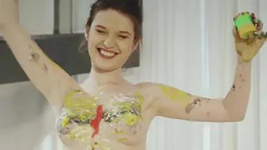 Body painter with serena wood playboyplus