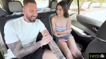 Exotic latina angel gets picked up to ride a fat cock 18 min