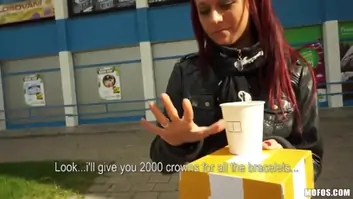 Young redhead terry palomino reveals her tits