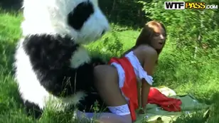 Perverted fuck with using fancy costumes