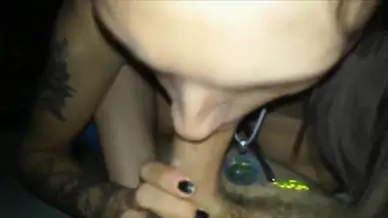 Skinny tattooed dicksucking beauty