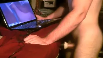 Watching a girl ride a big dick while i fuck my fleshlight
