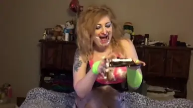 Eating cake
