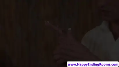Oiled euro babe gets bum spunked after massagesex