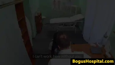 European amateur patient blowjob doctors cock