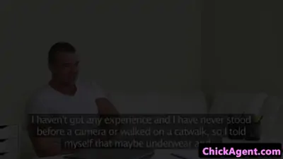Euro chick casting agent spunked on cunt