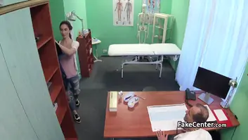 Skinny brunette fucked in hospital