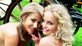 Silvia and her friend carriage striptease scene 01