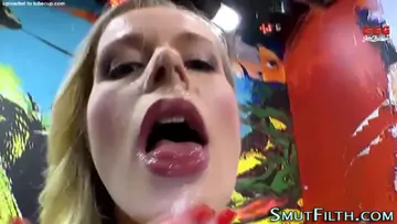 Euro ho bukkake soaked