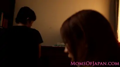Japanese step mom facefucked by hard cock