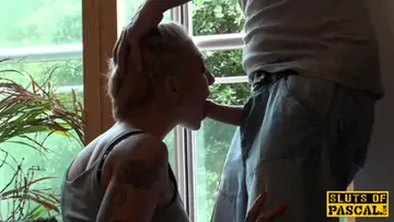 Filthy uk submissive ass and throat fucked