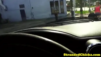 Hitchhiking babe plowed and facialized