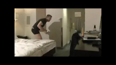 Sexy german girl with pink hair and nylons fucks