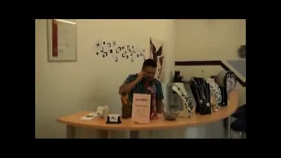 Blonde german hairdresser pleases customer and chef