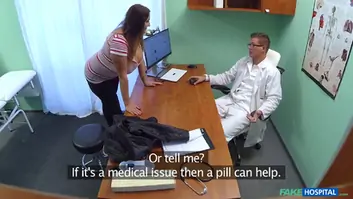 Babe wants cum on her big tits fakehospital