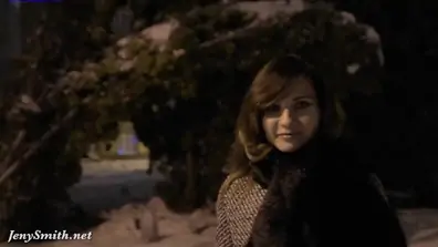 Jeny smith naked in snow fall walking through the city
