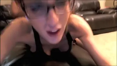 Skinny girl gets her clothes off