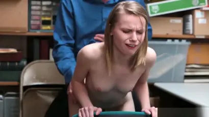 Hot brunette thief bobbie punished for stealing