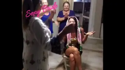 Turkish bride ass before wedding party