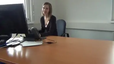 Hot redhead ass fucked in the office