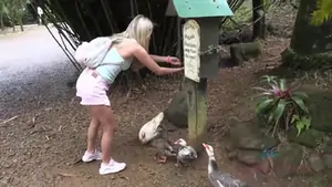 Carolina loves the waterfall and you making her cum in public carolina sweets