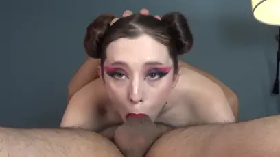 Slut loses fight bet gives angry dragon head lock throatpie on camera as payment