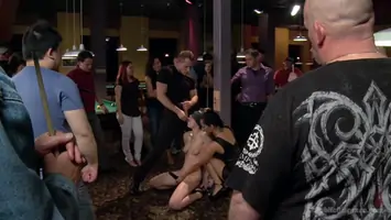 Lily labeau gets played in raunchy pool hall