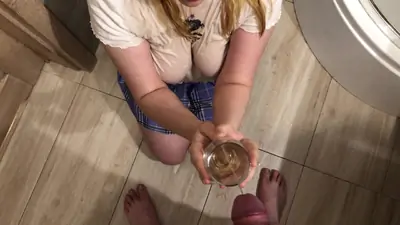 Pissy blowjob with swallowing kinky amy