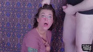 Tattooed sub throat fucked