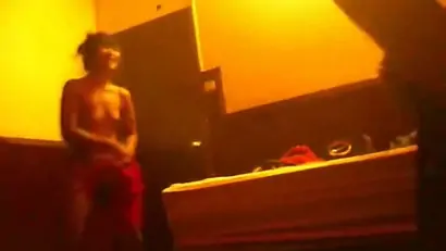 Showing off in a dressing room