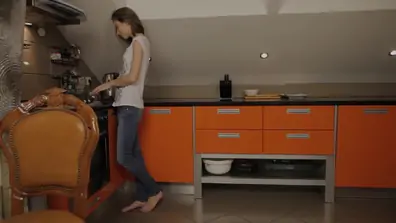 Cook hot anal and orgasm