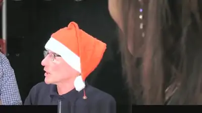 Eight seniors get pervert and gangbang a tempting santa dressed lady
