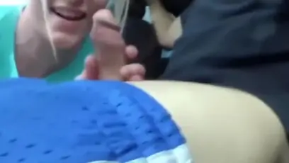 Blonde gives her boyfriend a blowjob while he drives