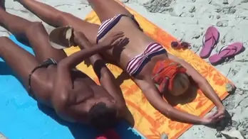 Tanned couple