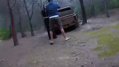 Best outdoor facial sex movie