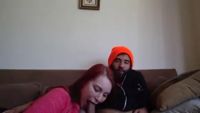 Amateur college redhead sucks and fucks 1