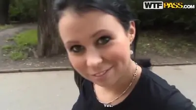 Black haired krystinka gets filmed in close up