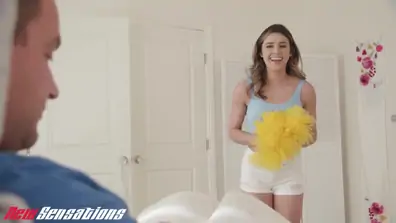 Teen 18 cheerleader kylie spells it out