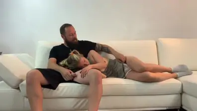 Shared couch with step sister and fucked on couch while under quarantine