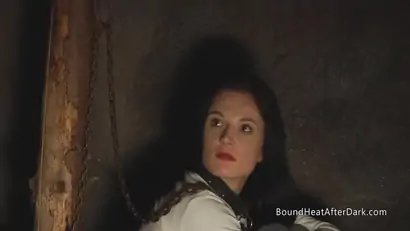 Bound lesbian slave whipped and spanked while tied up