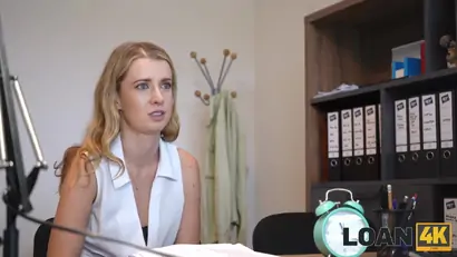 Pervy loan almost got caught with horny client