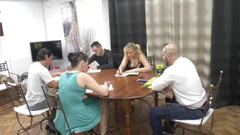 Melissa milan and julie turn a staff meeting into a gang bang bang