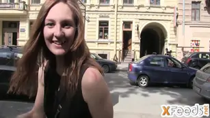 Playful student 18 passed her first casting for adult movies 12 min