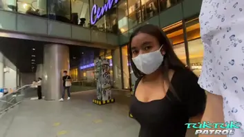 Tiny asian milf mind b stretched out on whitey at tuk tuk patrol