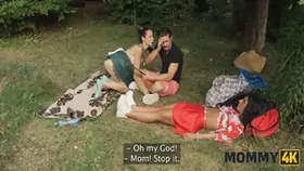 Sexy brunette cougar valentina sierra is having a hard sex with her offsprings bf in public 17 min
