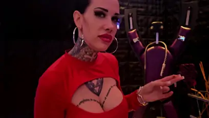 Miss alessa milano fun with cigarettes and violet wand